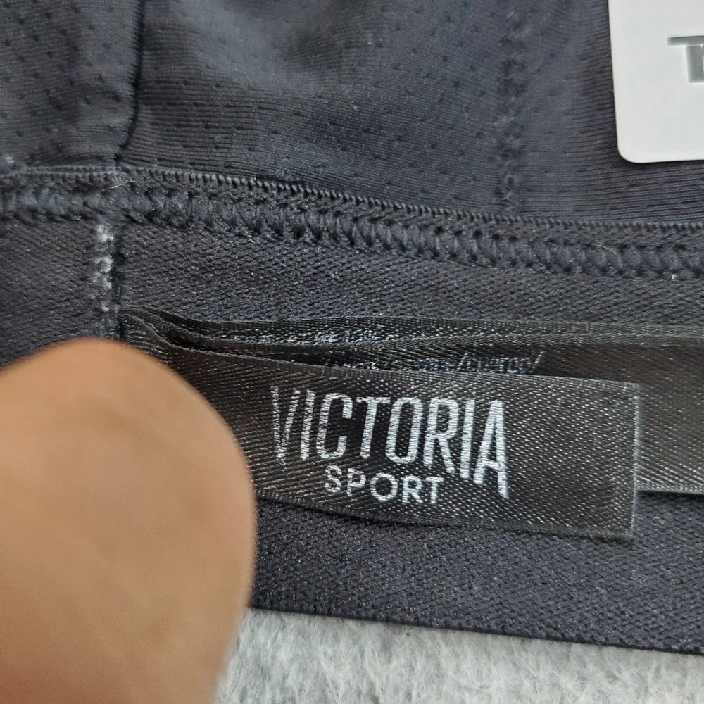 Victoria's Secret Women Sports Bra XL Black Wireless Jersey Racerback